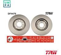 2x BRAKE DISC DF4476 FOR FIAT 55280444/60384 1.6L 4cyl 500X