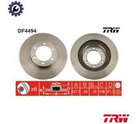 2x BRAKE DISC DF4494 FOR LEXUS TOYOTA PRADO/LAND/CRUISER 2UZ-FE 4.7L 8cyl GX
