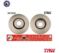 2x BRAKE DISC DF4549 FOR HOLDEN VAUXHALL VECTRA/Mk/II SIGNUM SAAB OPEL