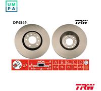 2x BRAKE DISC DF4549 FOR HOLDEN VAUXHALL VECTRA/Mk/II SIGNUM SAAB OPEL