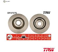 2x BRAKE DISC DF4757S FOR AUDI A4/S4/Convertible BUL 4cyl A4BHF/BBK 4.2L 8cyl A4