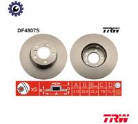 2x BRAKE DISC DF4807S FOR BMW B38 B15 C 1.5L 3cyl 3 SERIES N20B20C/B20D B47D20