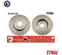2x BRAKE DISC DF4813S FOR MERCEDES-BENZ OM646.811/812 2.1L M271.860/820 1.8L