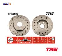 2x BRAKE DISC DF4813S FOR MERCEDES-BENZ OM646.811/812 2.1L M271.860/820 1.8L