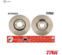 Front Brake Disc for Citroen Peugeot Fiat:C5 III 3,EXPERT,JUMPY,SCUDO,407,SW