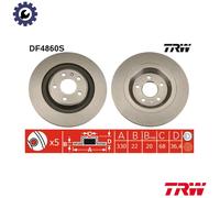 2x BRAKE DISC DF4860S FOR AUDI A4/S4 A5/Sportback/S5/Convertible Q5/SUV 2.0L A4