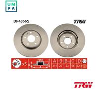 2x BRAKE DISC DF4866S FOR AUDI A4/S4/Allroad A5/S5/Convertible/Sportback 2.0L A4