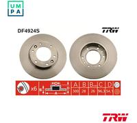 2x BRAKE DISC DF4924S FOR KIA GRAND/CARNIVAL/II/SEDONA/III VQ J3 2.9L 4cyl 2.7L