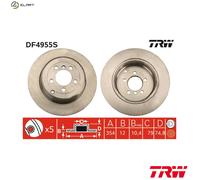 2x BRAKE DISC DF4955S FOR LAND ROVER RANGE/III/SUV/Mk 25 6T 2.5L 306D1 2.9L 8cyl