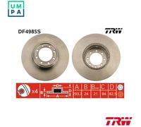 2x BRAKE DISC DF4985S FOR IVECO DAILY/Platform/Chassis/VI/Van/III 3.0L 4cyl