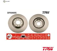 2x BRAKE DISC DF6060S FOR AUDI A6/S6 AJL/APU/ANB/ARK/AWT/AEB 1.8L 4cyl A6 2.5L