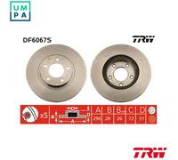 2x BRAKE DISC DF6067S FOR MAZDA MPV/Mk/II XEDOS/9 EUNOS/800 MILLENIA 2.0L 4cyl