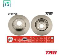 2x BRAKE DISC DF6070S FOR BMW X5/SAV/F15/F85/E70 X6/SAC/F16/F86/E71/E72 N55B30