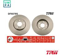 TRW Brake Disc DF6078S - Vented for Mercedes-Benz (2x)