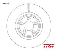TRW DF6223S Brake Disc for DAIMLER,JAGUAR