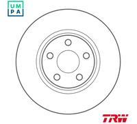 2x BRAKE DISC DF6854S FOR FORD TRANSIT/CONNECT/V408/Box/Body/MPV TOURNEO/GRAND