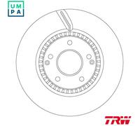 2x BRAKE DISC DF6883S FOR SSANGYONG STAVIC/II TURISMO/KORANDO RODIUS 2.0L 4cyl