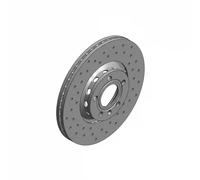 2x Brake disc Externally Vented 100.1242.52 ZIMMERMANN for AUDI SKODA SEAT