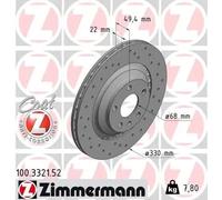 ZIMMERMANN 100.3321.52 Brake disc