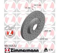 ZIMMERMANN 100.3325.52 Brake disc