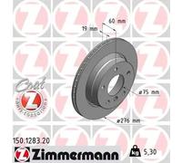 2x Brake disc Externally Vented 150.1283.20 ZIMMERMANN for BMW 3 Touring 3