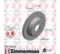 2x Brake disc Externally Vented 150.1286.20 ZIMMERMANN for BMW ALPINA