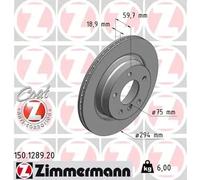2x Brake disc Externally Vented 150.1289.20 ZIMMERMANN for BMW 3 3 Coupe