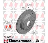 ZIMMERMANN Brake disc BMW 150.3405.52 34216753215,34216772085,34216864061 Brake rotor,Brake discs,Brake rotors 34216753215,34216772085,34216864061