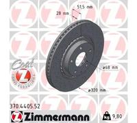 2x Brake disc Externally Vented 370.4405.52 ZIMMERMANN for MAZDA CX-5 6 Saloon