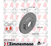 ZIMMERMANN 600.3240.20 Brake disc