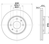 HELLA 8DD 355 107-031 Brake disc