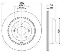 HELLA 8DD 355 131-881 Brake disc
