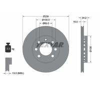 TEXTAR 92106403 Brake disc