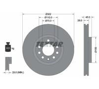 TEXTAR 92118303 Brake disc