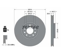 TEXTAR 92118803 Brake disc
