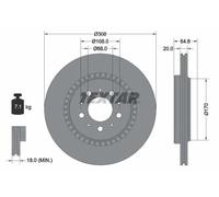 2x Brake disc Externally Vented 92126803 TEXTAR for VOLVO XC90 I