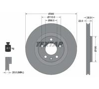 2x Brake disc Externally Vented 92137103 TEXTAR for AUDI A4 B6 A4 B6 Avant A4 B7