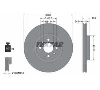 TEXTAR 92149503 Brake disc
