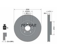 2x Brake disc Externally Vented 92157700 TEXTAR for RENAULT LAGUNA II