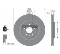 Textar Genuine OE Brake Discs Pair Coated Vented Rear 350 mm For Audi 92160303