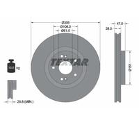 TEXTAR 92174005 Brake disc