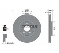TEXTAR 92195403 Brake disc