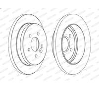 2X Brake disc FERODO DDF1037C for MERCEDES-BENZ M-CLASS (W163) 2.7 1999-2005
