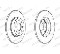 2X Brake disc FERODO DDF1784C for OPEL CORSA D (S07) 1 2006-2010