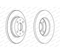 2X Brake disc FERODO DDF215 for LADA 110 (2110) 1.3 1997-2004