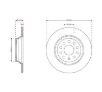 2X Brake disc FERODO DDF3169C for VW TOURAN (5T1) 2 2015-2019