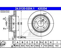 ATE 24.0120-0204.1 Brake disc