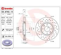 Brake disc BREMBO 09.8760.1X for PEUGEOT 307 (3A/C) 2 2000-2005