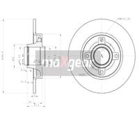 MAXGEAR 19-1909 Brake disc
