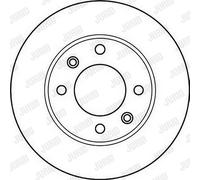 2x Brake Disc for CITROËN PEUGEOT:C2,307,C3 I,C4 I,1007 4246W9 4246X8 4246XB